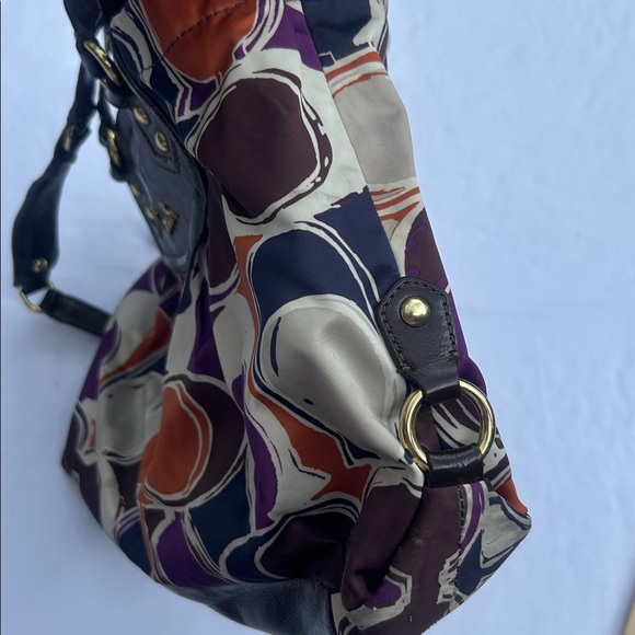 Coach Multicolor Shoulder Bag with Brown Accents Used see the pics - Picture 11 of 11